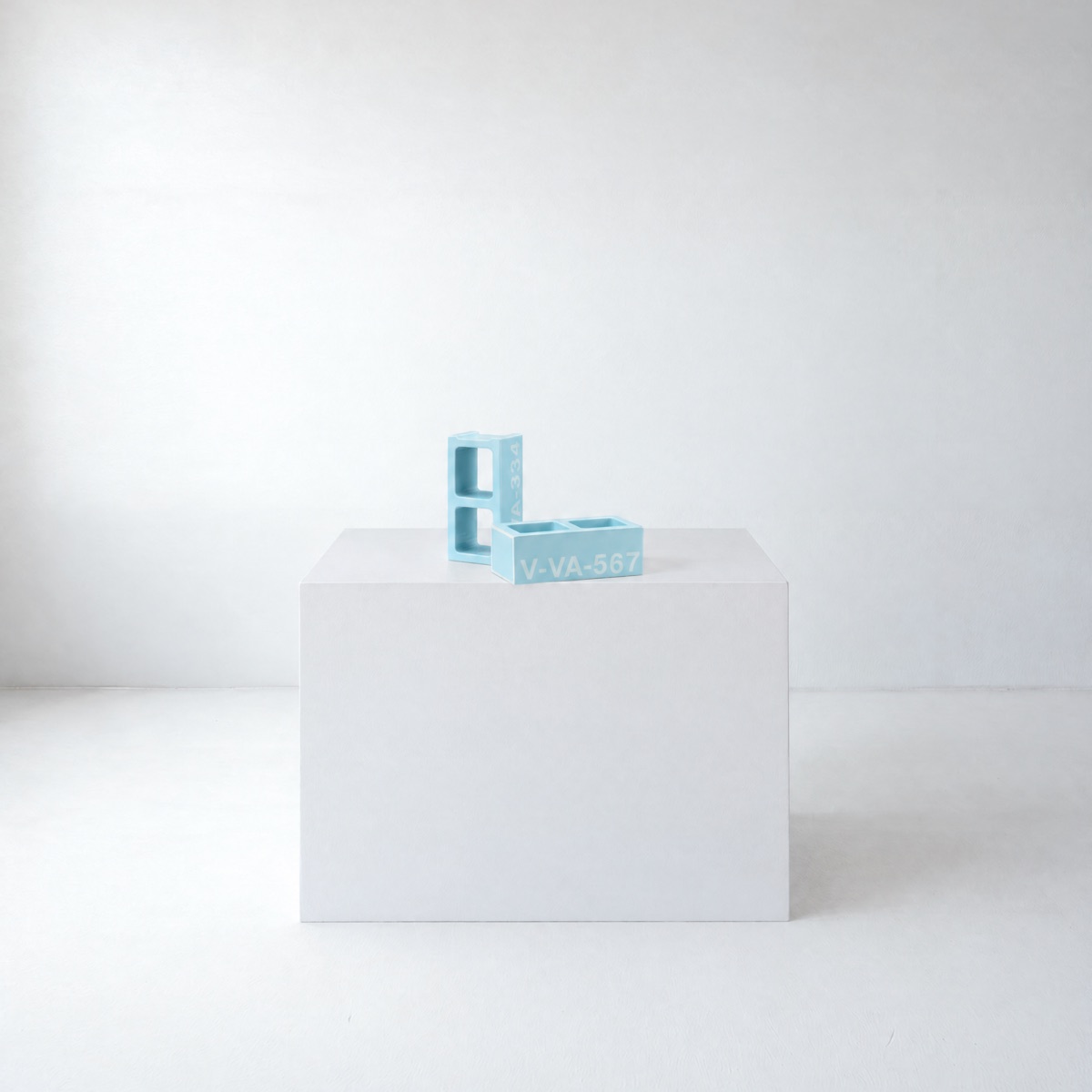 Ceramic Block in Baby Blue